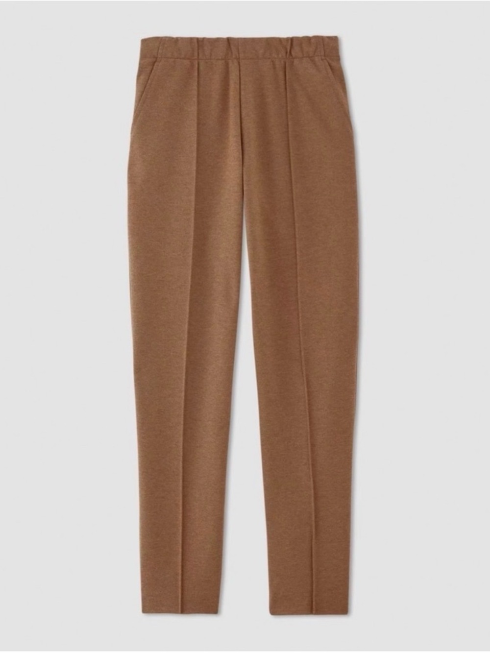 Everlane The Dream Pant Tapered Ankle Pleated Heathered Auburn Size Large